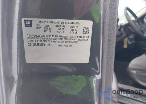 2014 Chevrolet Impala Limited Ls z USA, uszkodzony, nr VIN 2G1WA5E37E1115870